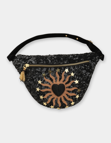 Saturn Jewelry Bag Black- Olivia Dar