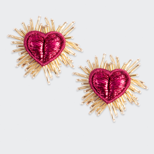 Sparkle Heart Earrings Large 