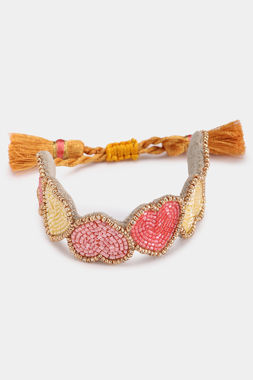 peach stone flower design golden chain bracelet Rakhi for womens  Buy  Online Bracelet Rakhi