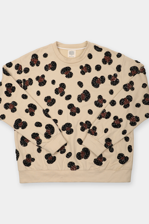 Sweat-shirt léopard beige - Olivia Dar
