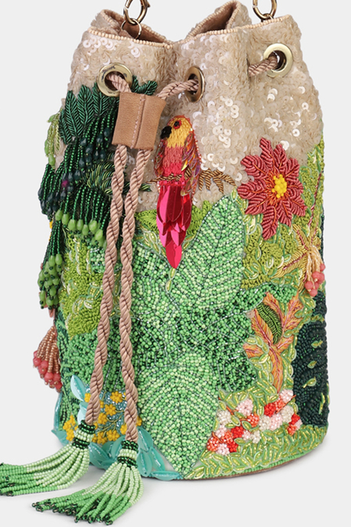 Tropical Forest Bucket Bag – Handcrafted Elegance with Over 30