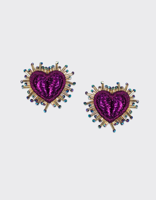 Sparkle Heart Earrings Small