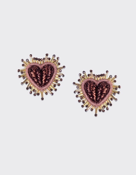 Sparkle Heart Earrings Small