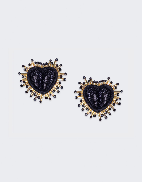 Mini Sparkle Heart Earrings