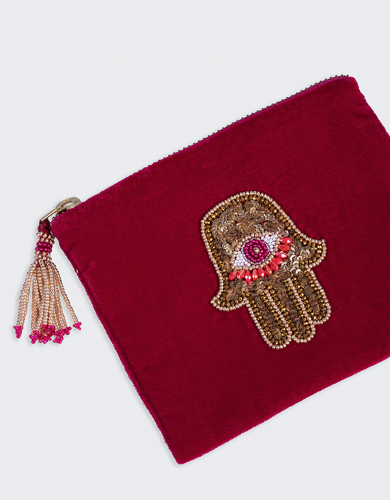 Hamsa Jewelry Bag
