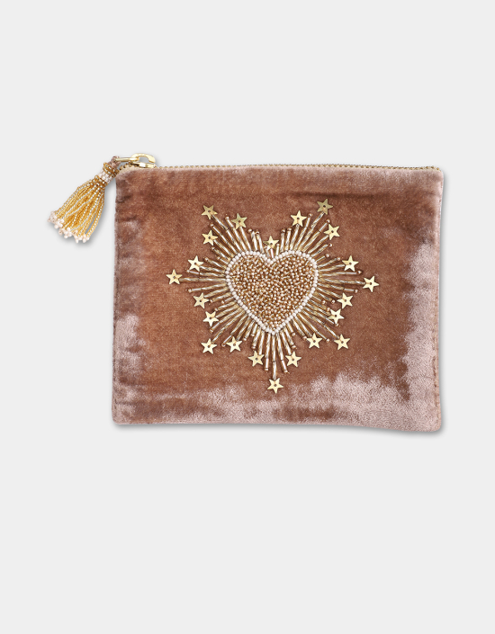 Sparkle Heart Jewelry Bag
