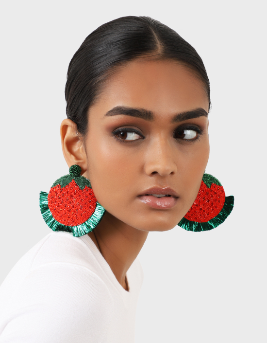 Mosaic Strawberry Earrings