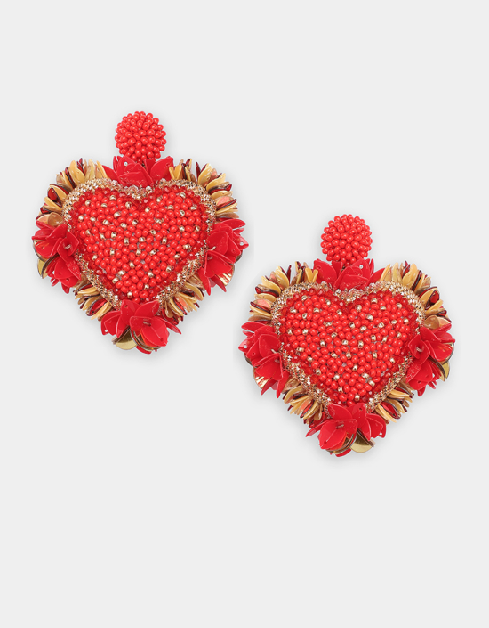 Noto 3d Heart Earrings
