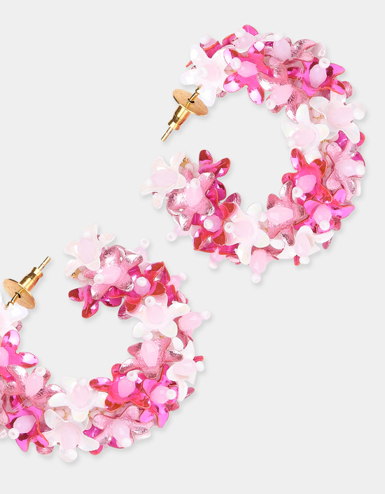 Multi Flower Hoops Small