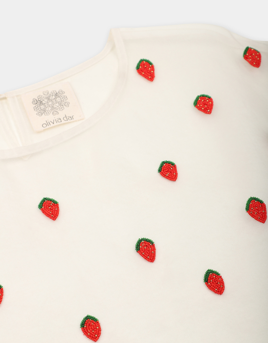 Strawberry Organza T-shirt