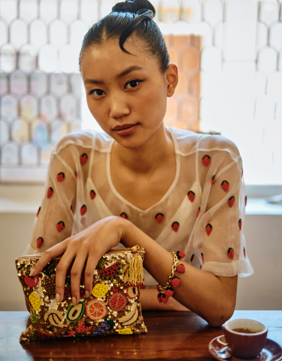 Strawberry Organza Top