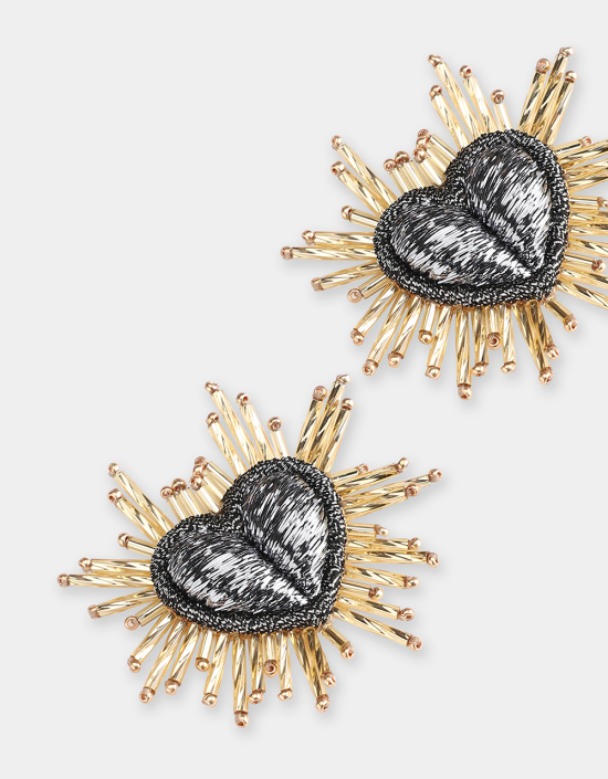 Sparkle Heart Earrings Large