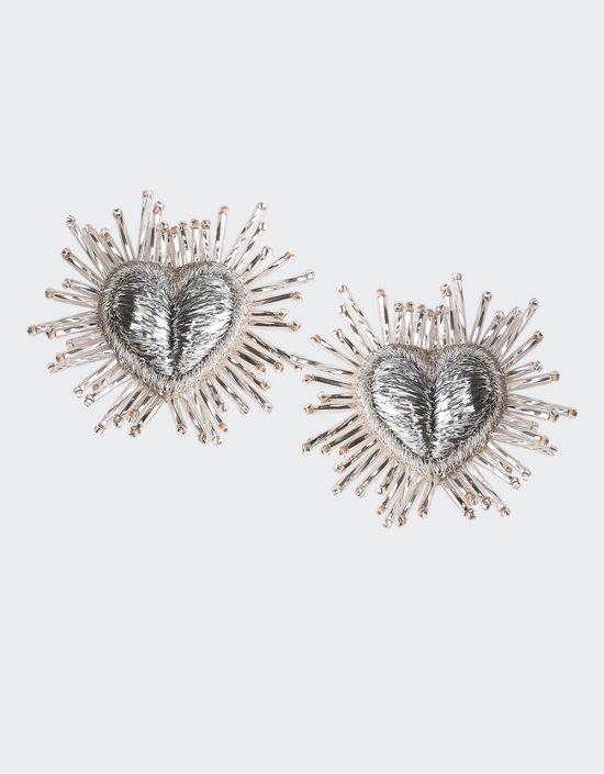 Sparkle Heart Earrings Large