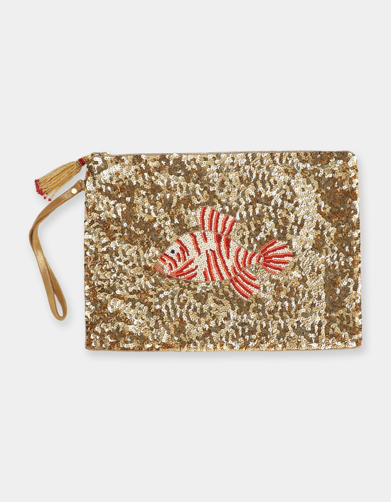 Lion Fish Sequins Jewelry Bag