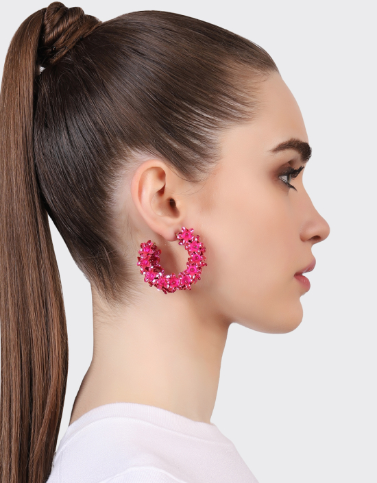 Multi Flower Hoops Small