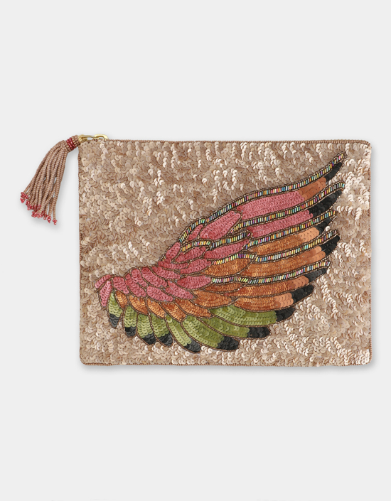 Wing Sequins Jewelry Bag