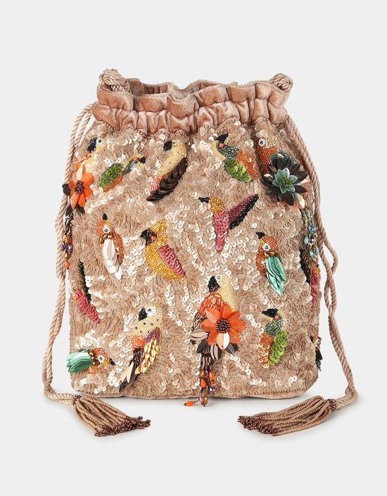 Multi Birds Bucket Bag