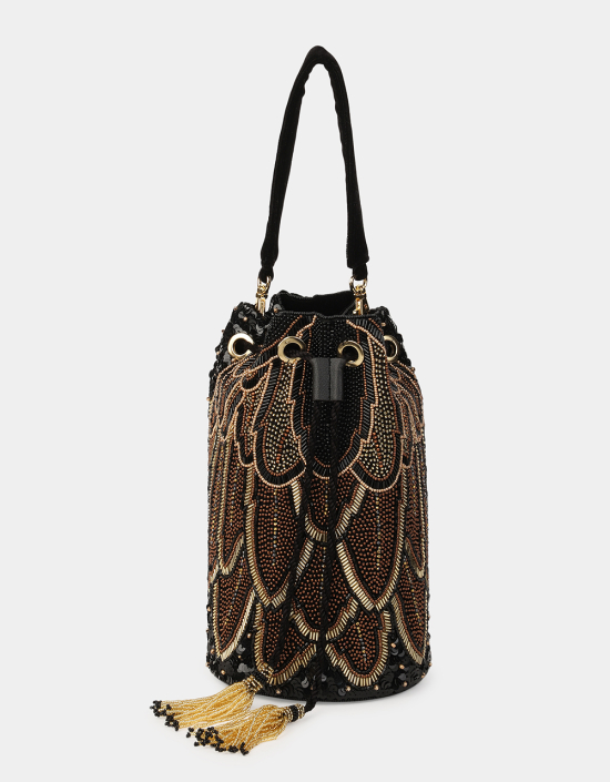 New Feather Bucket Bag