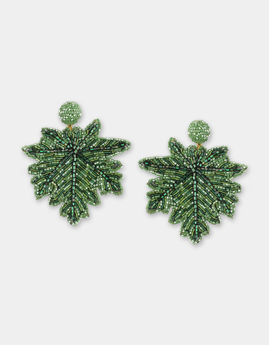 Papaya Leaf Earrings