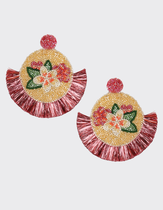 Mosaic Frangipani Earrings