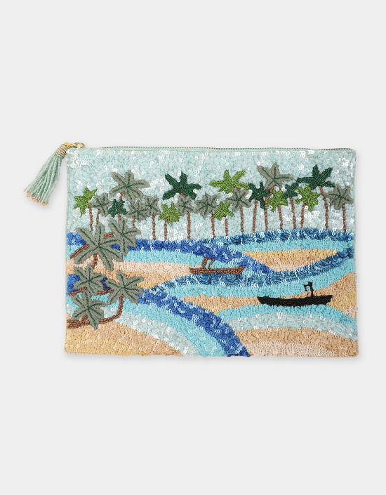 Postcard Sequins Pouch