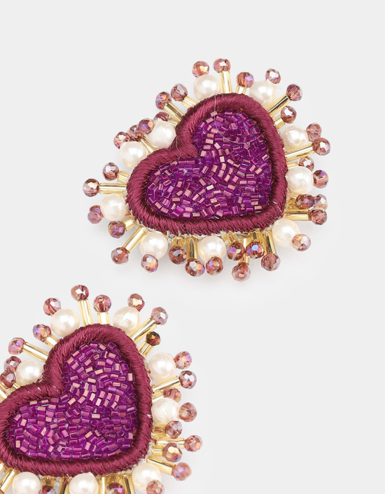 Pearl Heart Earrings