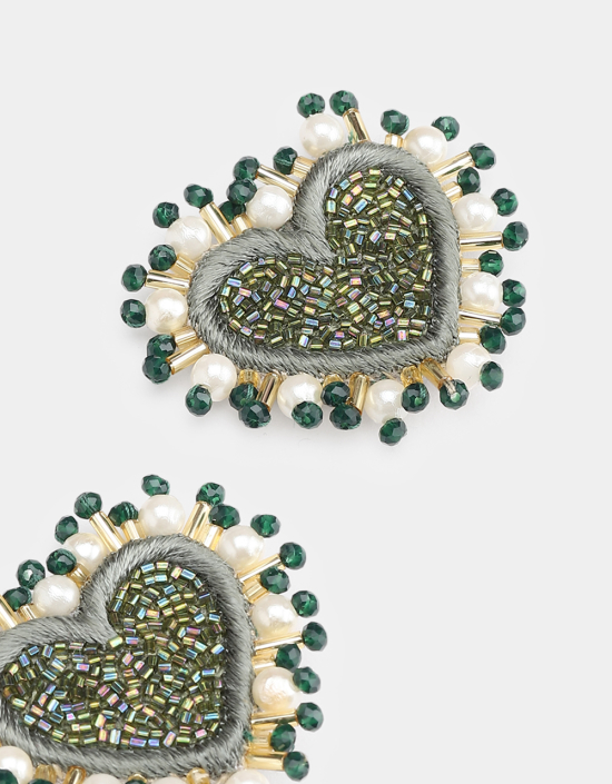 Pearl Heart Earrings