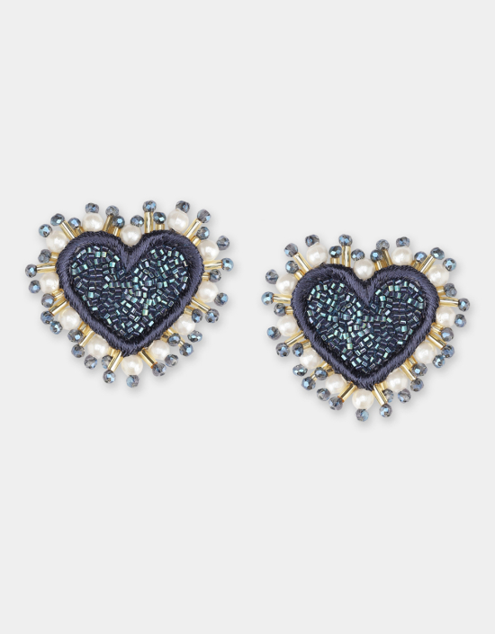 Pearl Heart Earrings