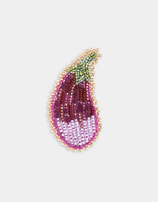 Eggplant Brooch