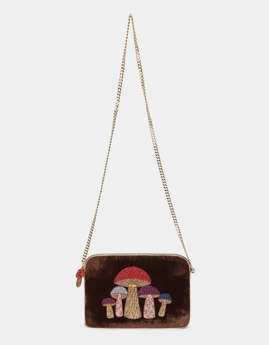 Mushroom Velvet Sling Bag