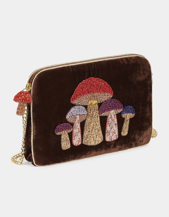 Mushroom Velvet Sling Bag