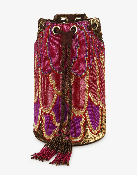 Feather Rigid Bucket Bag