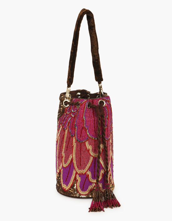 Feather Rigid Bucket Bag