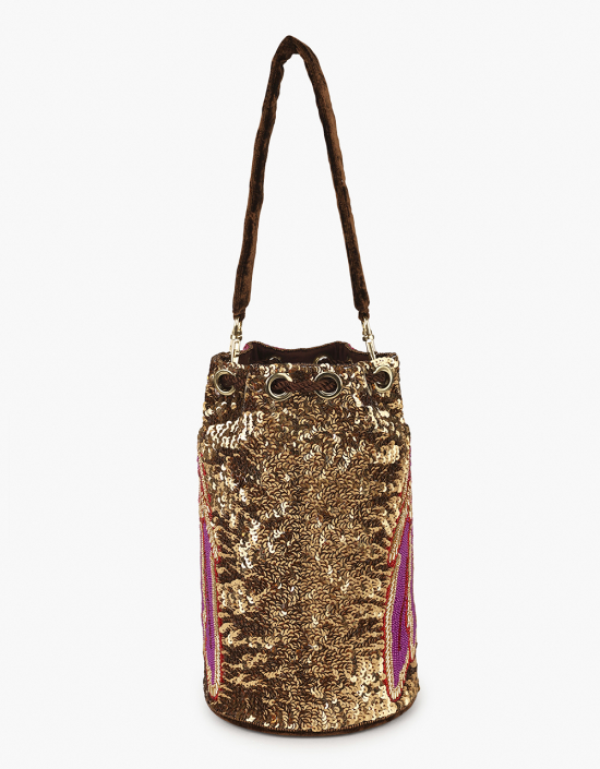 Feather Rigid Bucket Bag