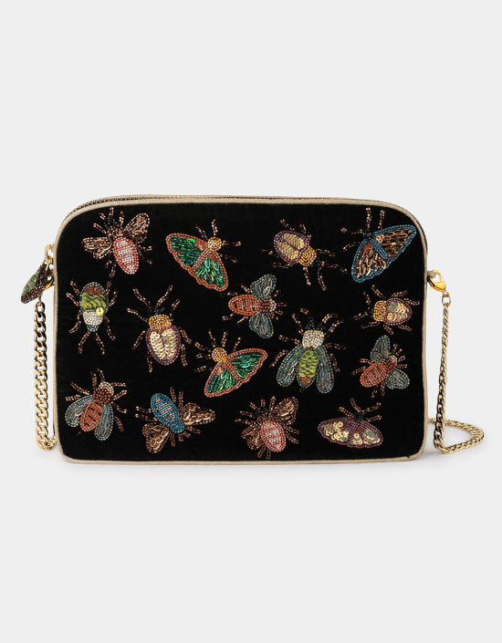 Insect Velvet Sling Bag
