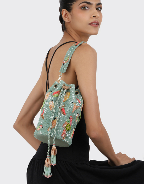 Multi Birds Bucket Bag
