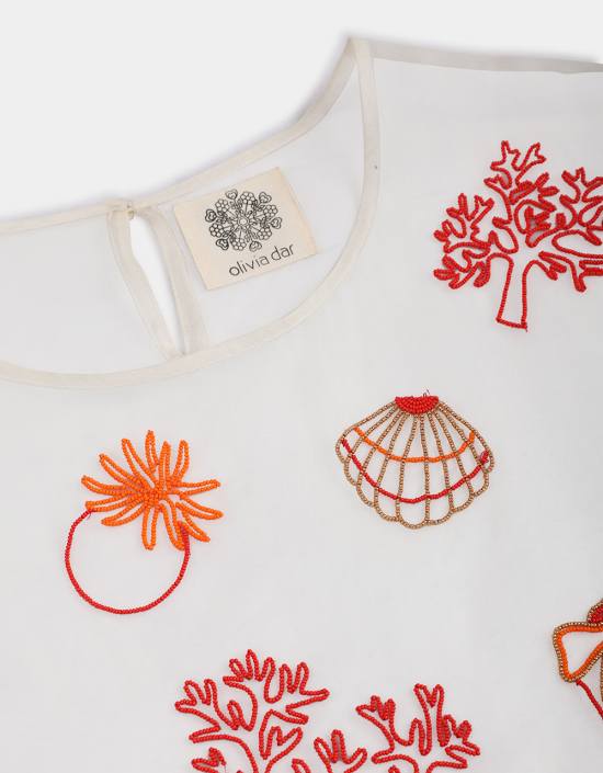 Coral Organza T-shirt