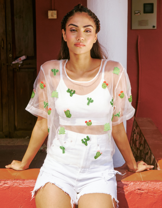 Cactus Organza Top