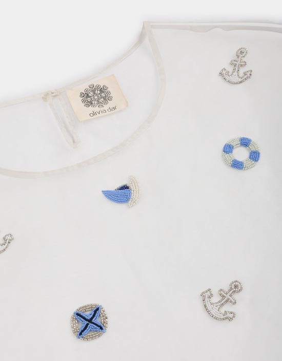 Nautical Organza Top