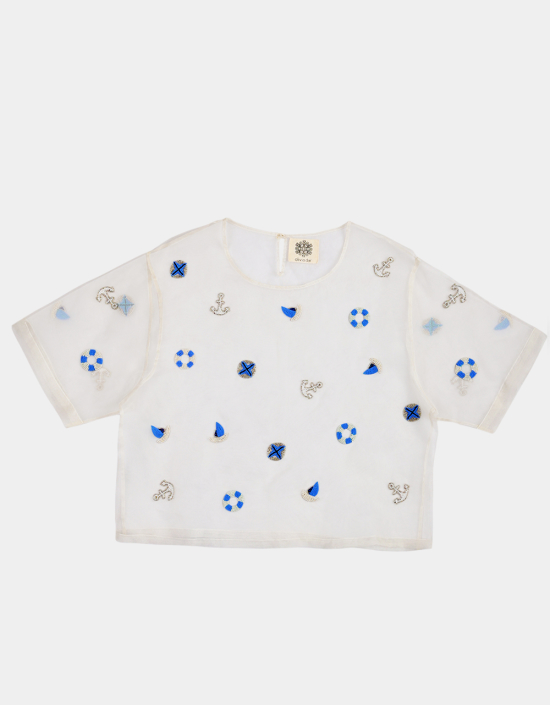 Nautical Organza Top