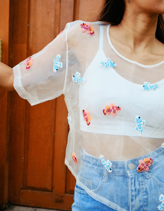 Fish Organza Top
