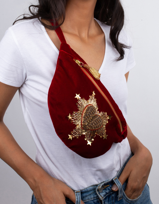 Sparkle Heart Fanny Pack