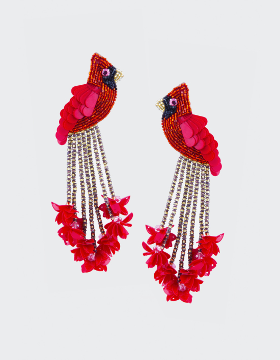 Cardinal Earrings
