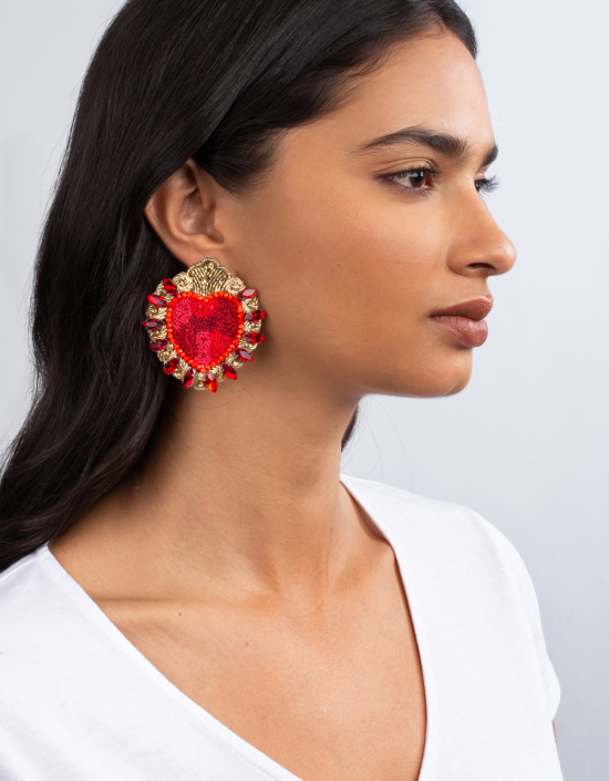 Mexican Heart Earrings