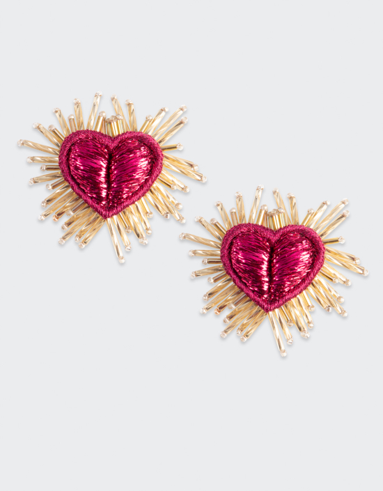 Sparkle Heart Earrings Large