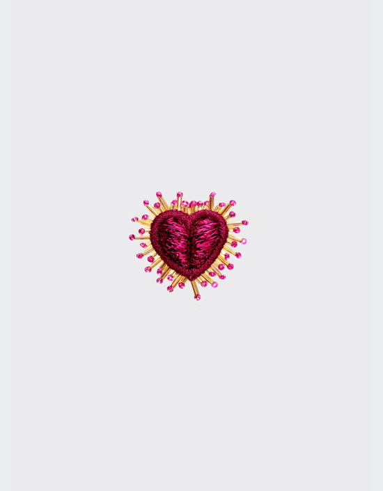 Mini Sparkle Heart Brooch