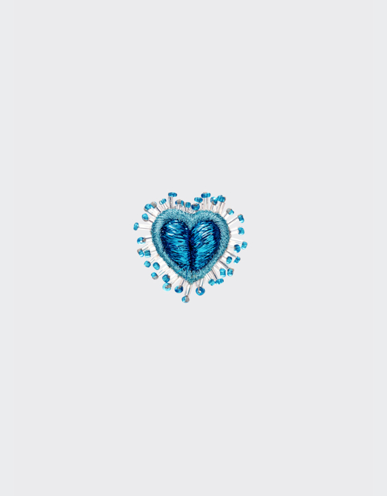 Mini Sparkle Heart Brooch
