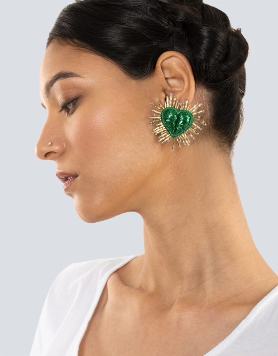 Sparkle Heart Earrings