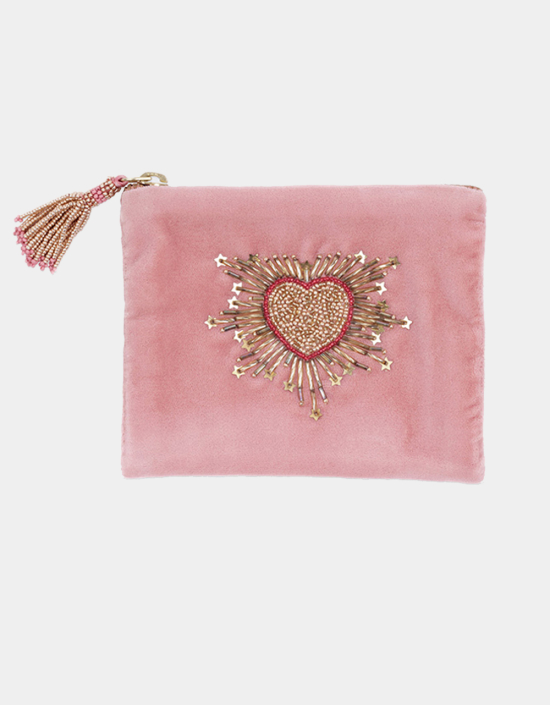 Sparkle Heart Jewelry Bag